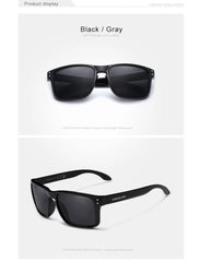 Men's Square Plastic 'Dual Tone Swagger' Polarized Sunglasses