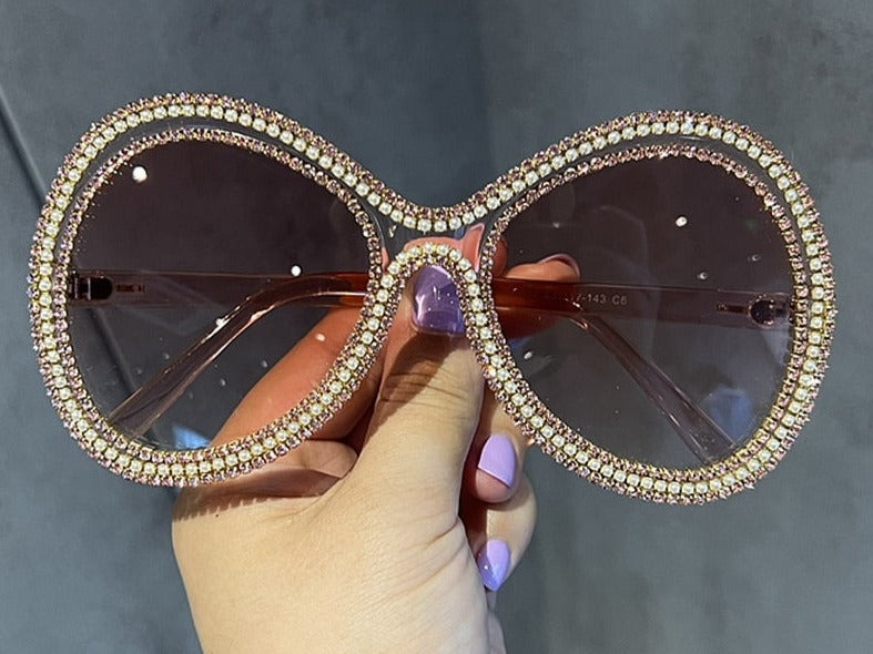 Women's Butterfly 'Passionate Heart' Plastic Sunglasses
