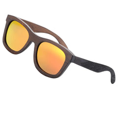 Men's Sqare Eco Friendly Wood 'About Time' Polarized Sunglasses