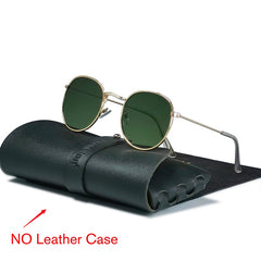 Men's Retro Round 'Knight Rebel' Metal Sunglasses