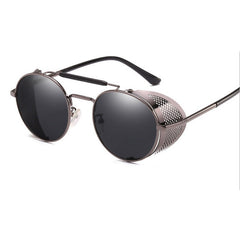 Men's Retro Round 'Heat Moon' Metal Sunglasses