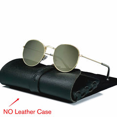 Men's Retro Round 'Knight Rebel' Metal Sunglasses