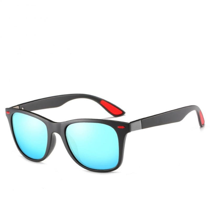 Men's Polarized Pilot 'Blue Dragon' Plastic Sunglasses