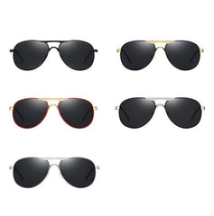 Men's Polarized Pilot 'Madison Met' Metal Sunglasses