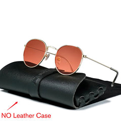 Men's Retro Round 'Knight Rebel' Metal Sunglasses