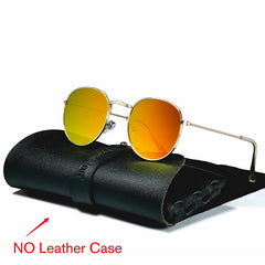 Men's Retro Round 'Knight Rebel' Metal Sunglasses