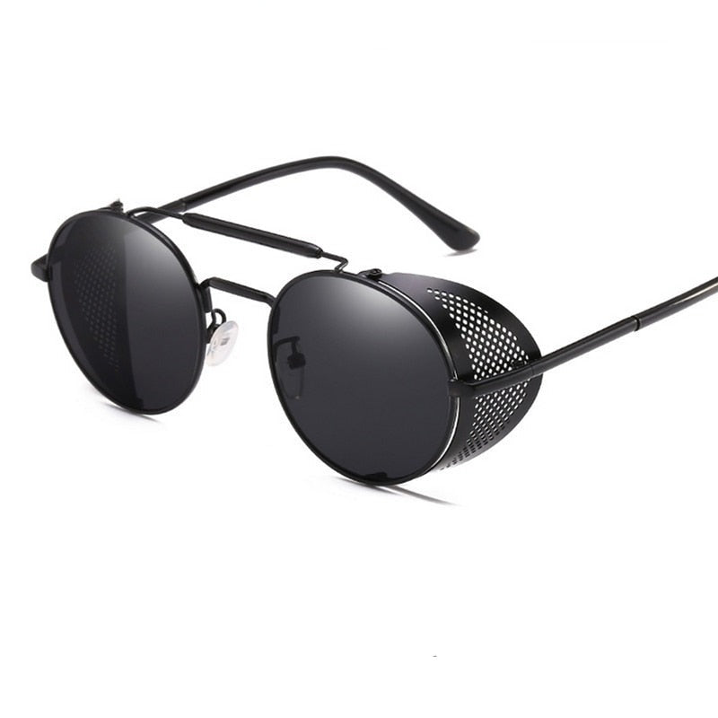 Men's Retro Round 'Heat Moon' Metal Sunglasses