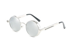 Women's Steampunk Round 'Single Spike' Metal Sunglasses