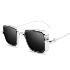 Men's Vintage Square 'Classic Blit' Metal Sunglasses