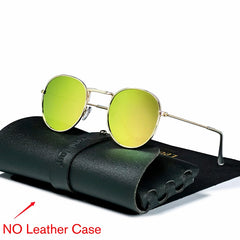 Men's Retro Round 'Knight Rebel' Metal Sunglasses