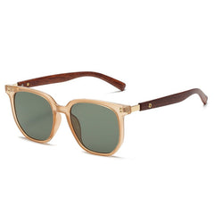 Men's Retro Oval 'Euro Parade' Wooden Sunglasses