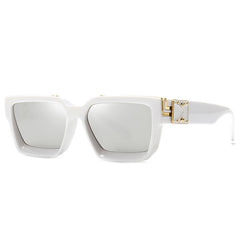 Women's Retro Rectangle ' Small Bullet' Plastic Sunglasses