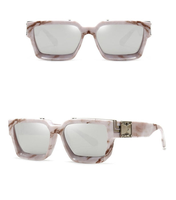 Women's Retro Rectangle ' Small Bullet' Plastic Sunglasses