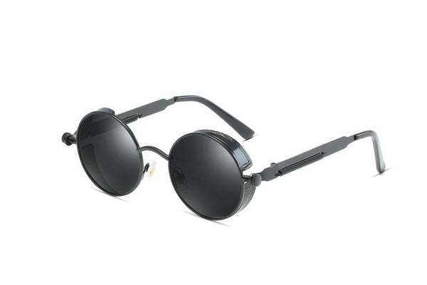 Women's Steampunk Round 'Single Spike' Metal Sunglasses