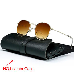 Men's Retro Round 'Knight Rebel' Metal Sunglasses