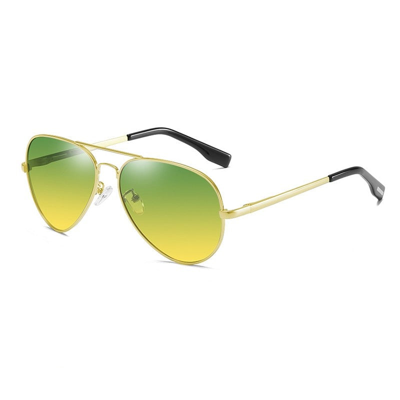 Men's Polarized Pilot 'Night Rider' Metal Sunglasses