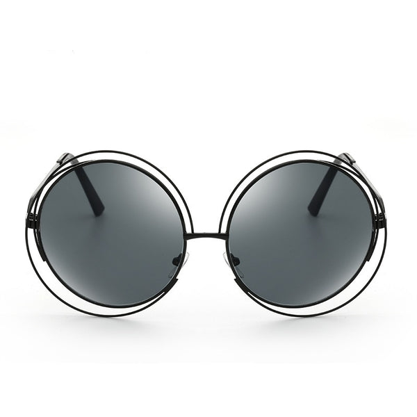 Women's Vintage Round 'The Big' Metal Sunglasses