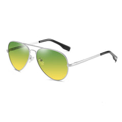 Men's Polarized Pilot 'Night Rider' Metal Sunglasses