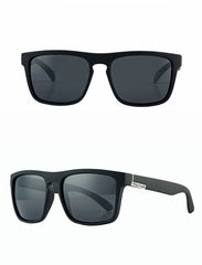 Men's Polarized Square 'Die Hard' Plastic Sunglasses