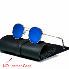 Men's Retro Round 'Knight Rebel' Metal Sunglasses