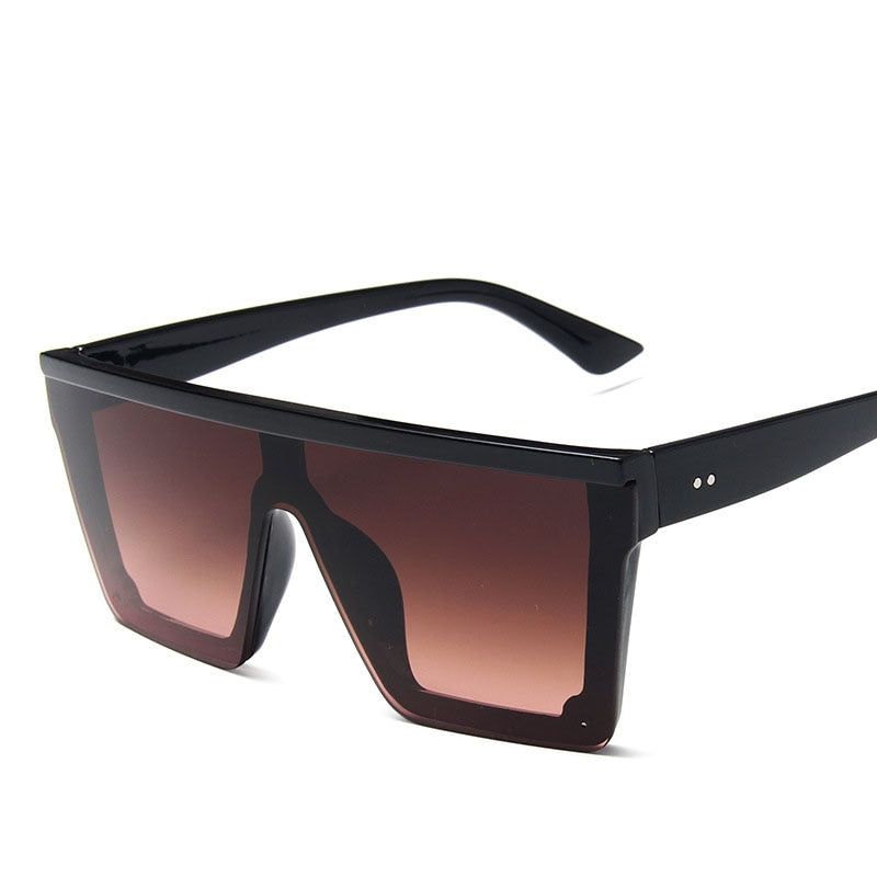 Women's  Oversized Vintage Square 'Sun Ada' Plastic Sunglasses