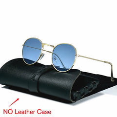 Men's Retro Round 'Knight Rebel' Metal Sunglasses