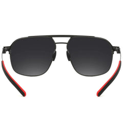 Men's Stainless Steel Aviator 'Cobra' Polarized Sunglasses