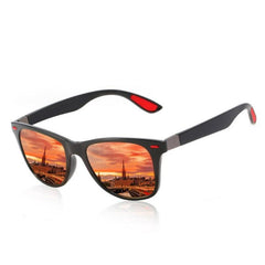 Men's Polarized Pilot 'Blue Dragon' Plastic Sunglasses