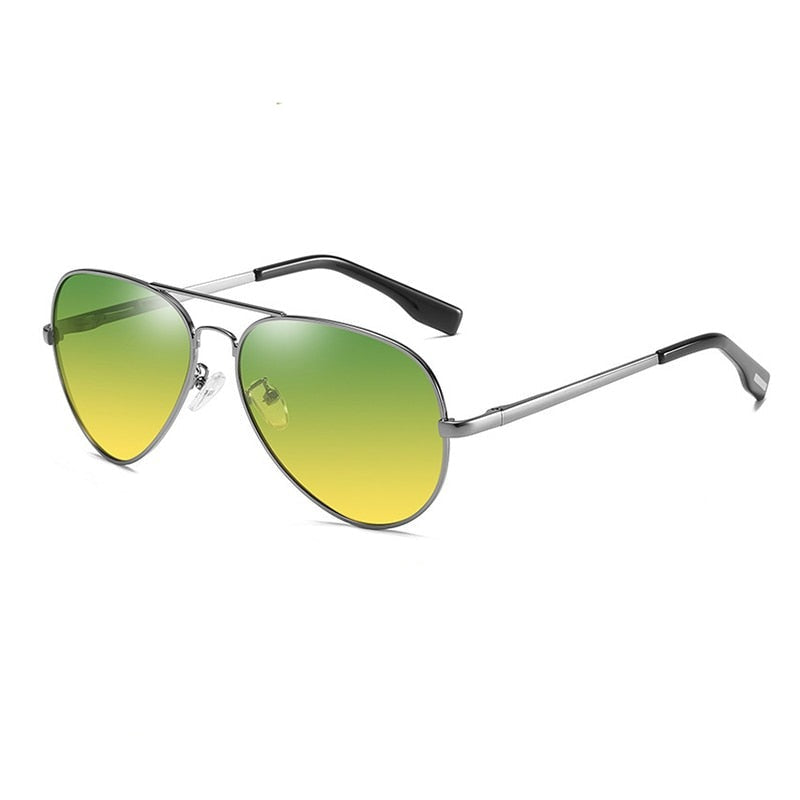 Men's Polarized Pilot 'Night Rider' Metal Sunglasses