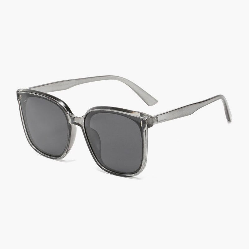 Women's Oversized Square 'Black And White' Plastic Sunglasses