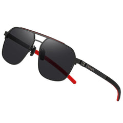 Men's Stainless Steel Aviator 'Cobra' Polarized Sunglasses