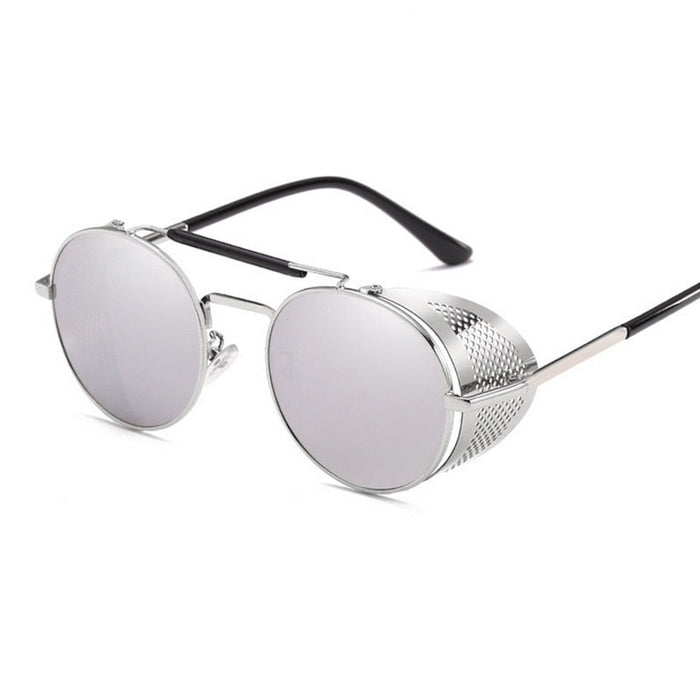 Men's Retro Round 'Heat Moon' Metal Sunglasses