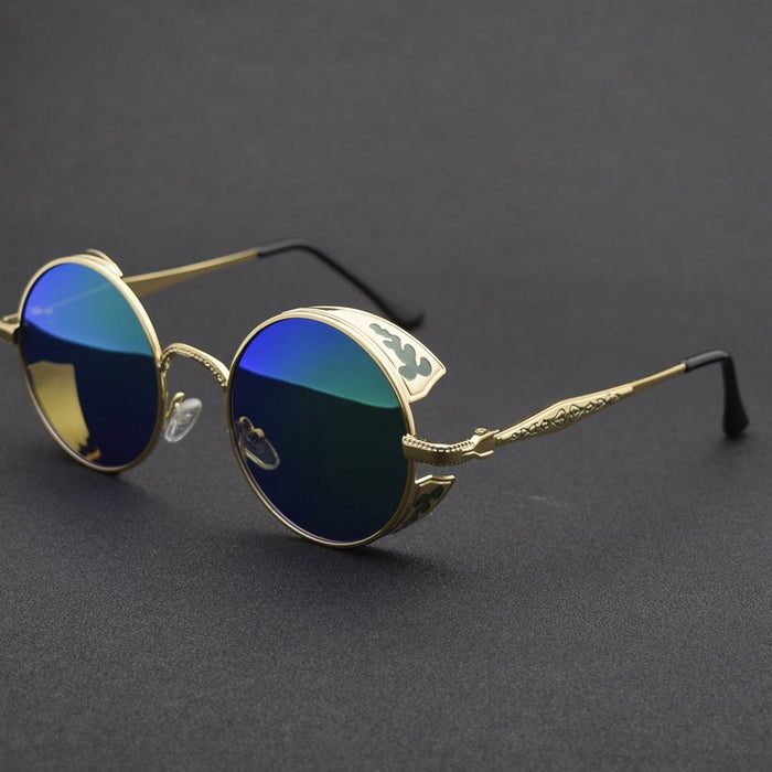 Men's Polarized Round 'Banshee Look' Metal Sunglasses