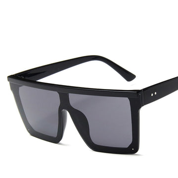 Women's  Oversized Vintage Square 'Sun Ada' Plastic Sunglasses