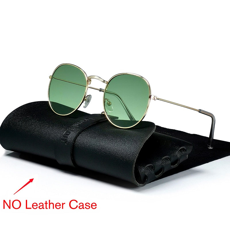 Men's Retro Round 'Knight Rebel' Metal Sunglasses