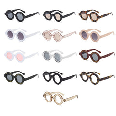 Women's Retro Small Round 'Marigold'  Plastic Sunglasses