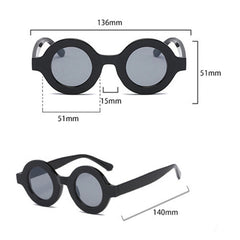 Women's Retro Small Round 'Marigold'  Plastic Sunglasses