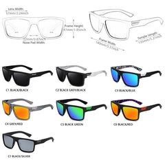 Men's  Polarized Square 'Stallion' Plastic Sunglasses