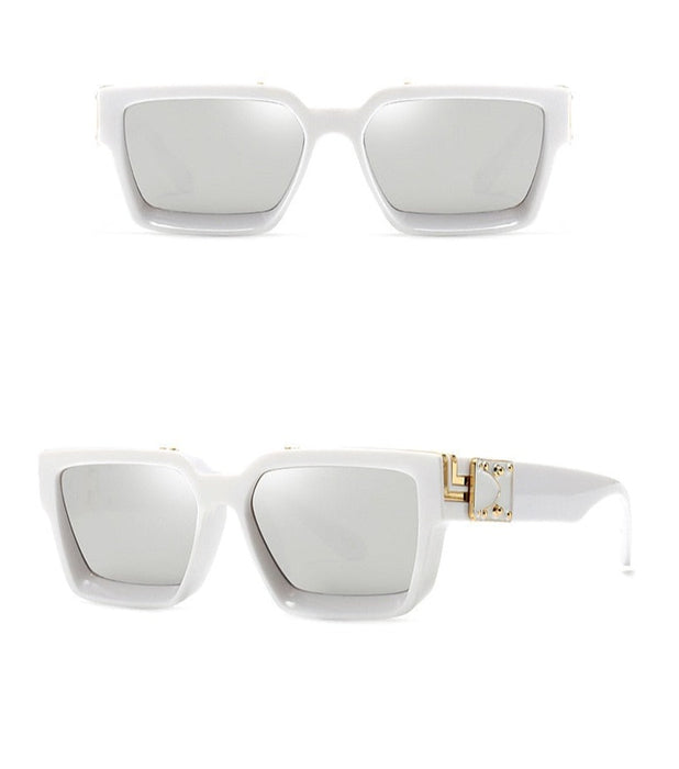 Women's Retro Rectangle ' Small Bullet' Plastic Sunglasses