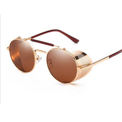 Men's Retro Round 'Heat Moon' Metal Sunglasses