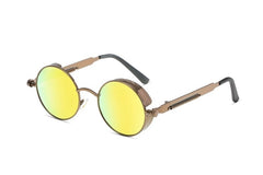 Women's Steampunk Round 'Single Spike' Metal Sunglasses