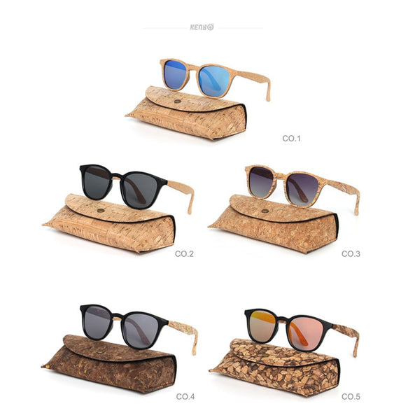 Women's Polarized Oval 'Burrgon' Wooden Sunglasses