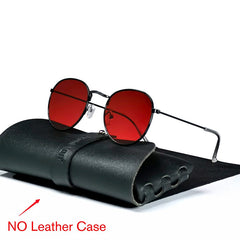 Men's Retro Round 'Knight Rebel' Metal Sunglasses