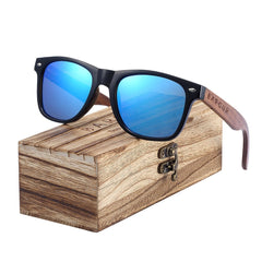 Men's Vintage Square 'Lex Smir' Wooden Sunglasses