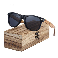 Men's Vintage Square 'Lex Smir' Wooden Sunglasses