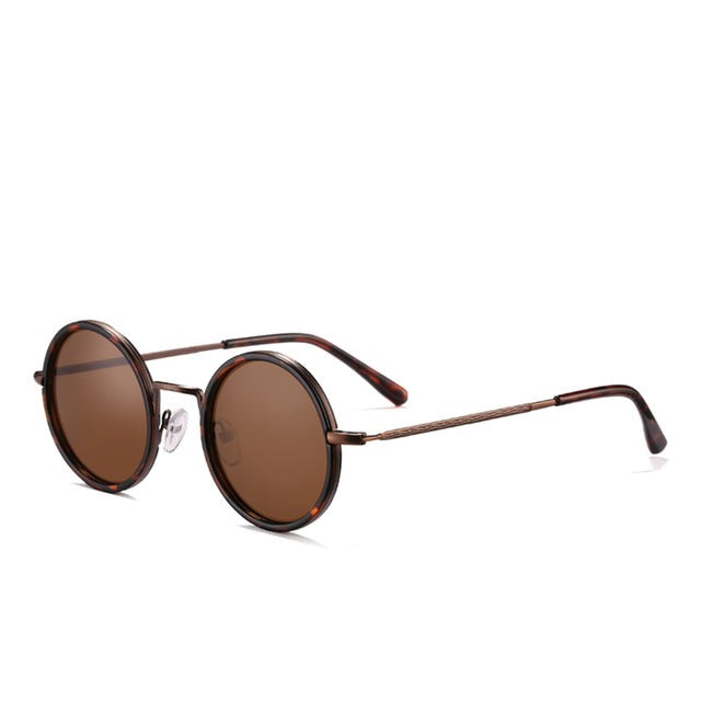 Men's Round Polarized 'Abrielle' Alloy Sunglasses