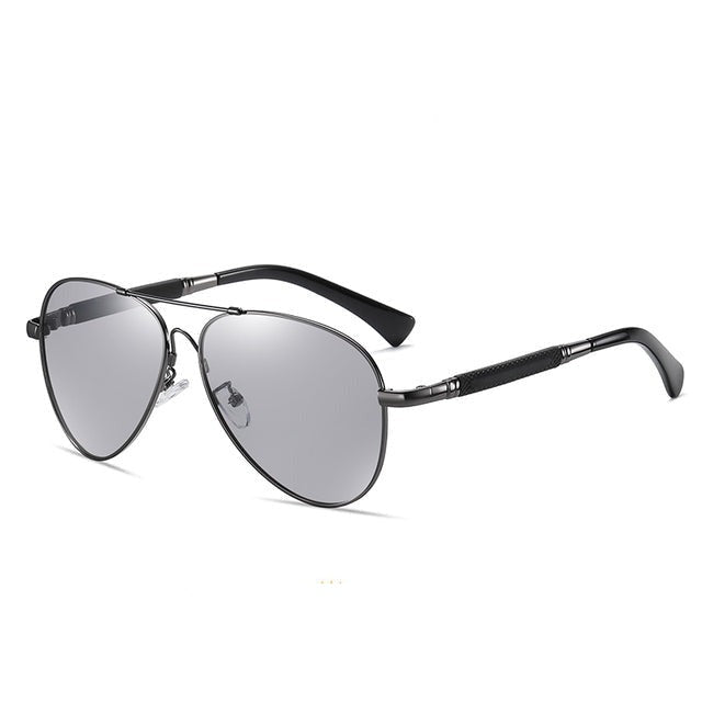 Men's  Aviator Alloy Photochromic 'Banned' Polarized Sunglasses