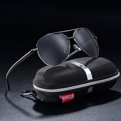 Men's Polarized Pilot 'Mendel' Metal Sunglasses