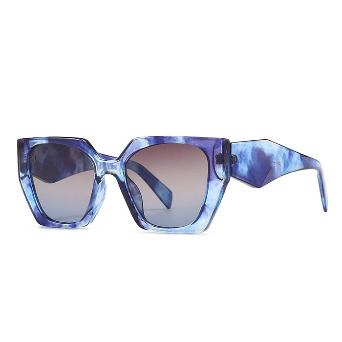 Women's Retro Polygon 'Hydro Dip' Cat Eye Sunglasses