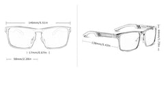 Men's Aluminium 'Prime' Square Sunglasses